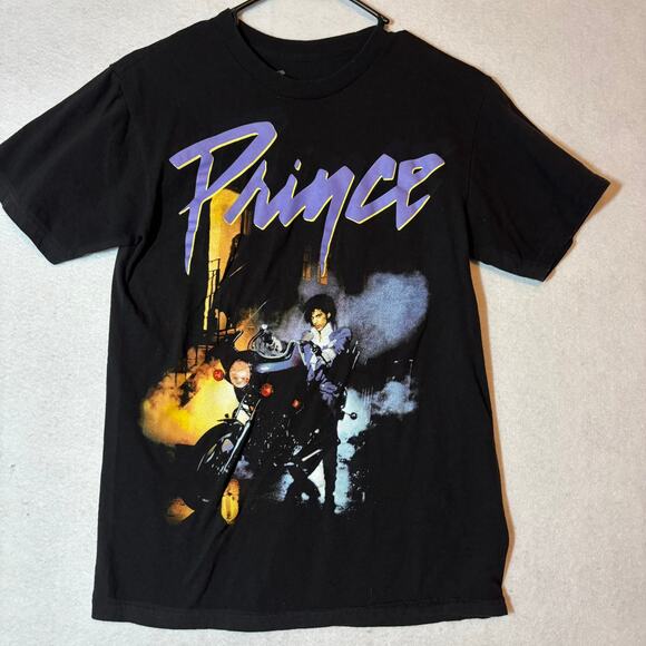 Prince Other - Prince Official Purple Rain Album Cover Graphic Unisex Black T-Shirt Size Small